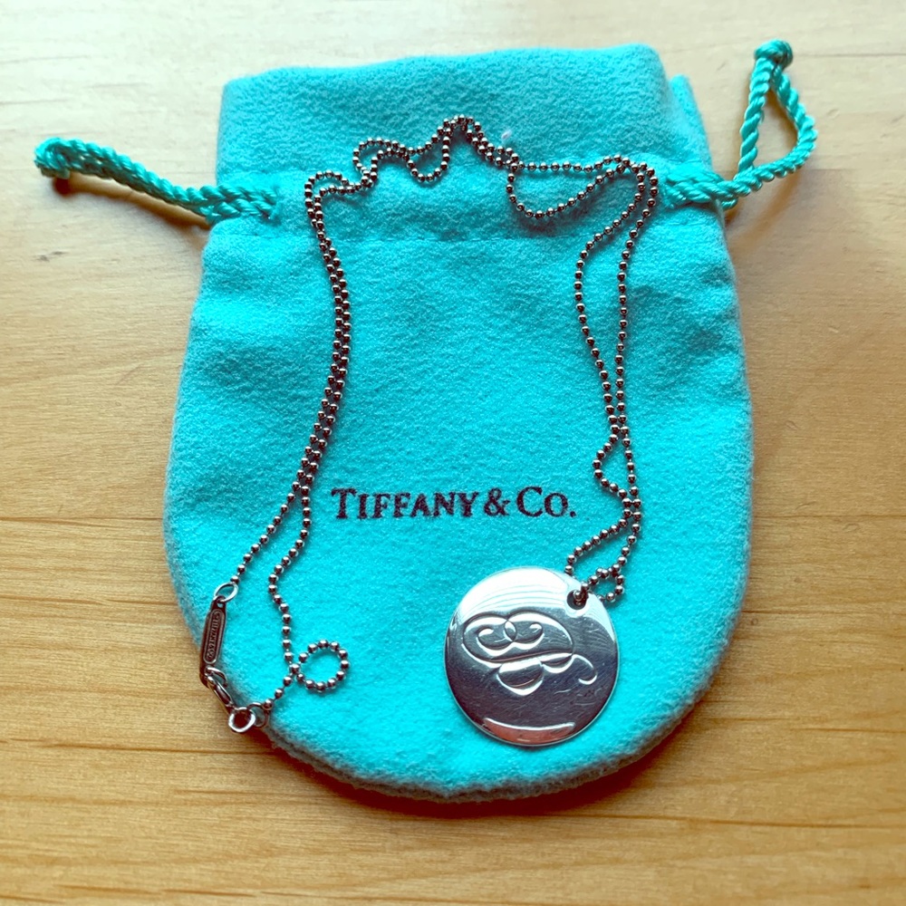Tiffany  “B” initial necklace